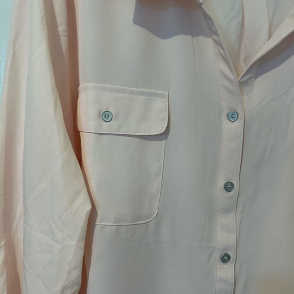 NWT Notations  Light Pink Button Down Front Long Sleeve Blouse - Picture 5 of 9